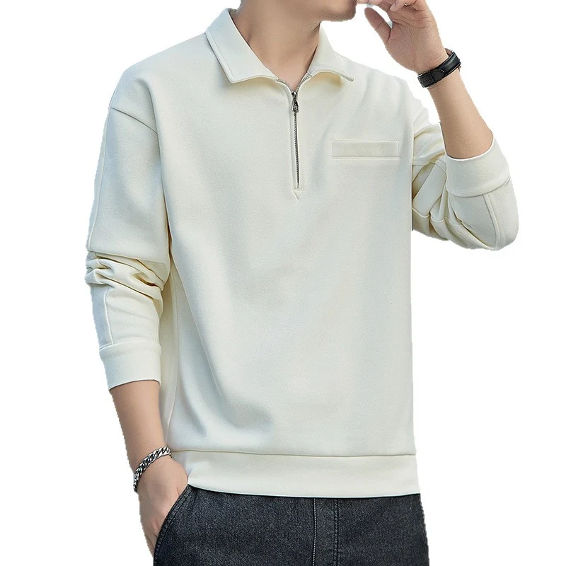 Herren Halbzip-Sweatshirt mit Polokragen und Brustleistentasche Drune
