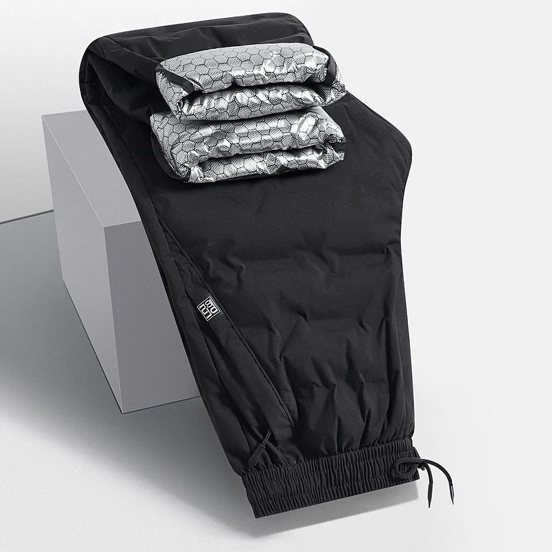 Herren Gepolsterte Thermohose mit Steppung, elastischem Bund und Reißverschlusstaschen Drune