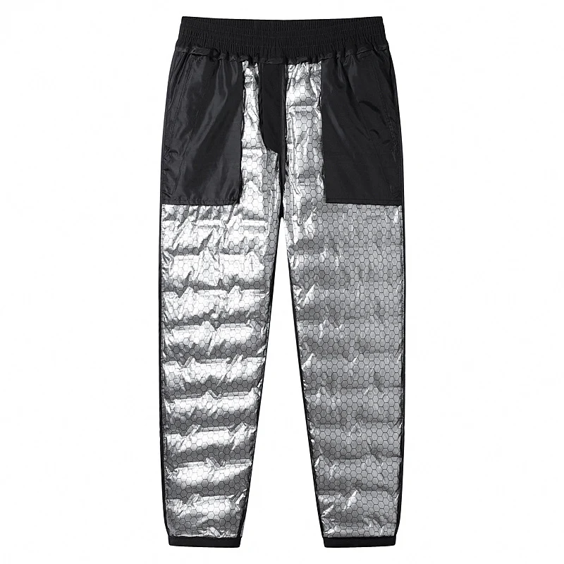 Herren Gepolsterte Thermohose mit Steppung, elastischem Bund und Reißverschlusstaschen Drune