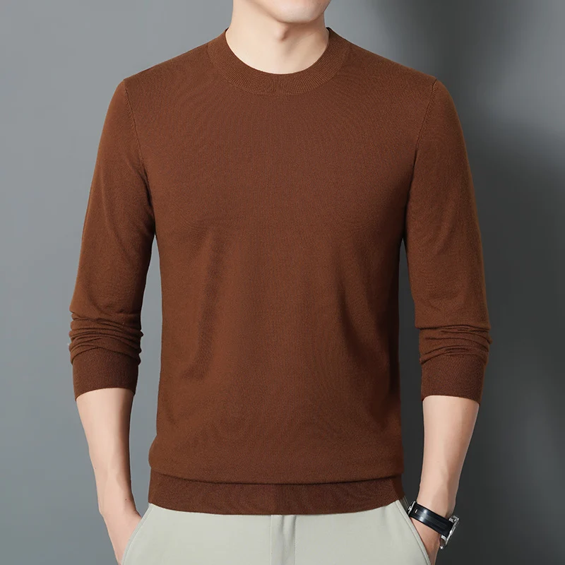 Herren Feiner Rundhalspullover aus Feinstrick mit schmaler Silhouette Drune
