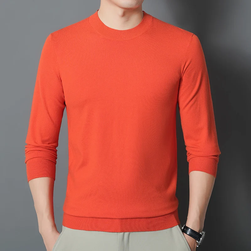 Herren Feiner Rundhalspullover aus Feinstrick mit schmaler Silhouette Drune