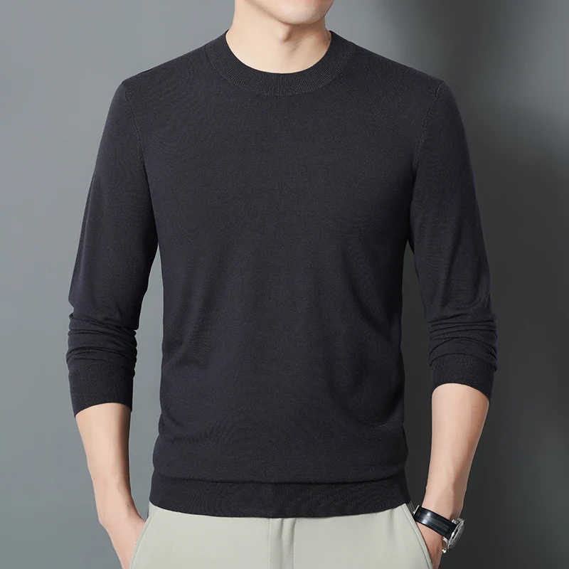 Herren Feiner Rundhalspullover aus Feinstrick mit schmaler Silhouette Drune
