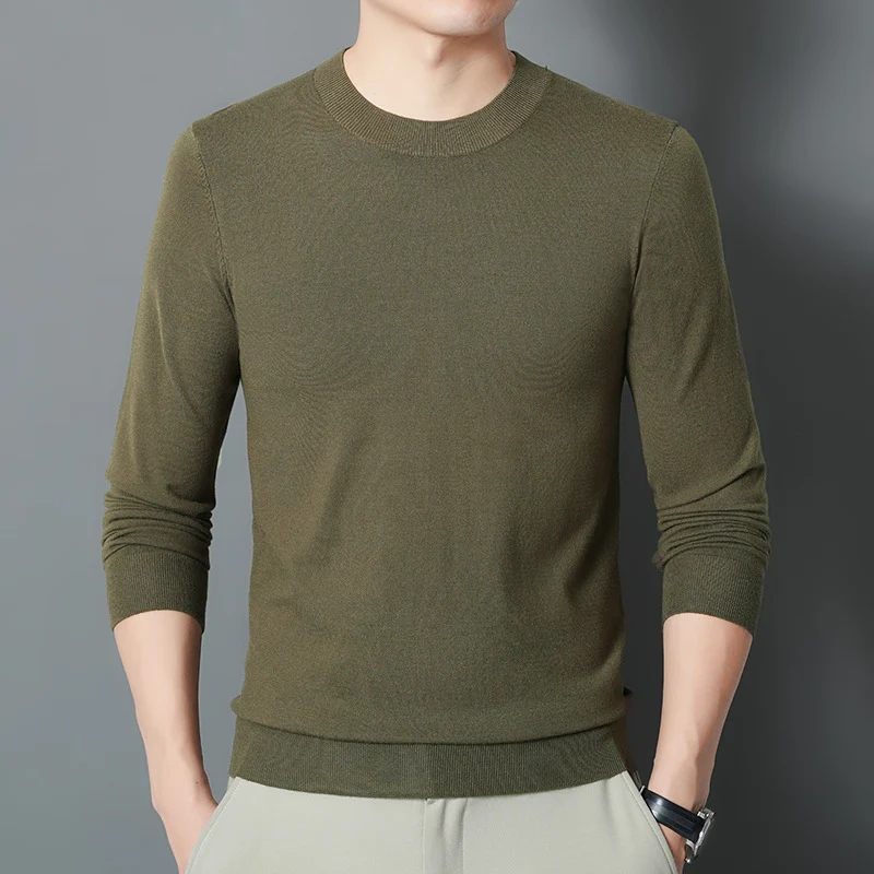Herren Feiner Rundhalspullover aus Feinstrick mit schmaler Silhouette Drune