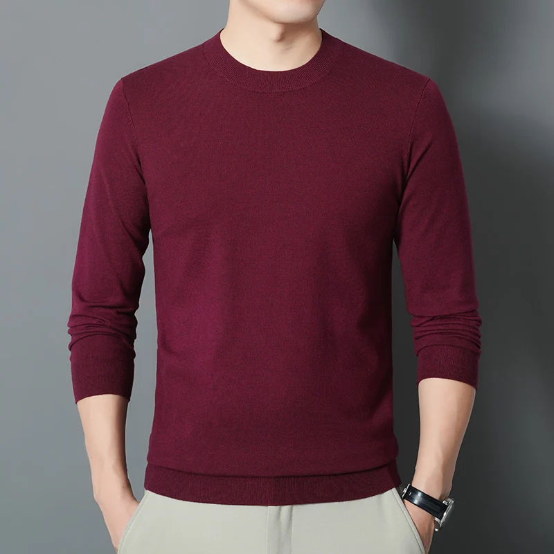 Herren Feiner Rundhalspullover aus Feinstrick mit schmaler Silhouette Drune