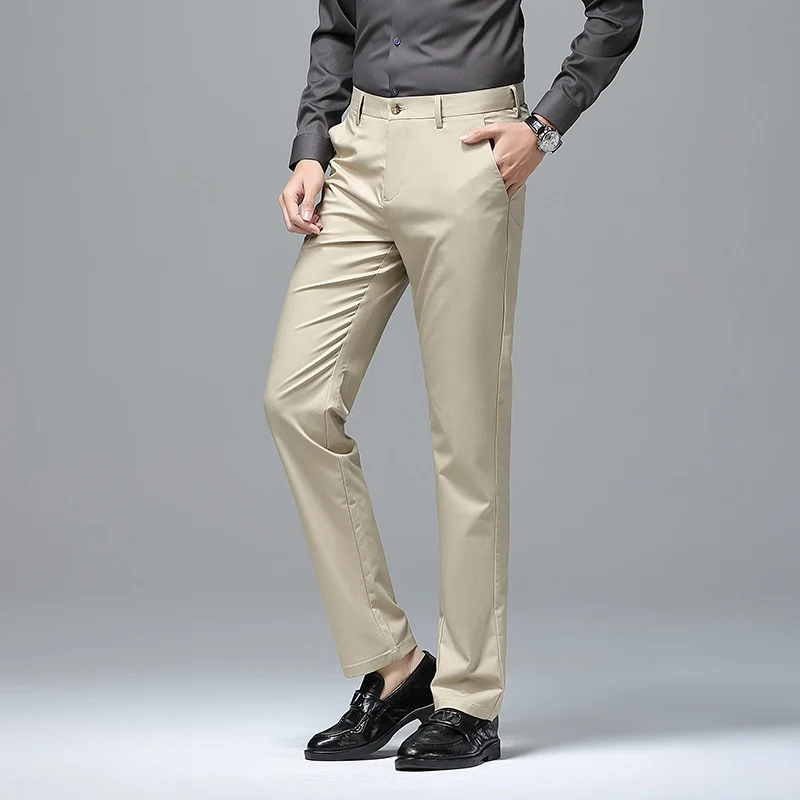 Herren Elegante Slim‑Fit Chino‑Hose mit Bügelfalte und Stretchkomfort Drune