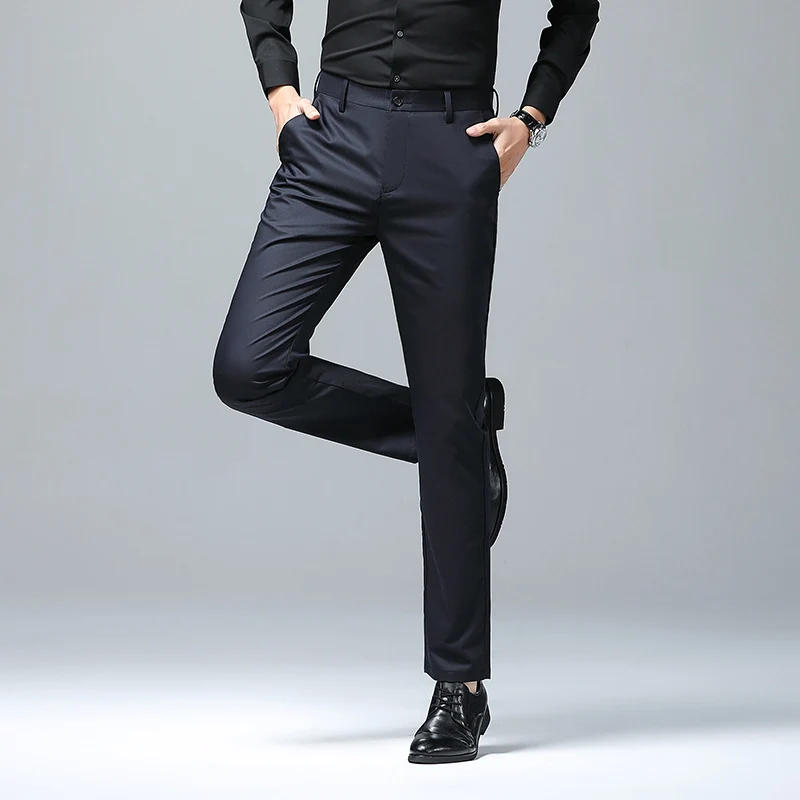 Herren Elegante Slim‑Fit Chino‑Hose mit Bügelfalte und Stretchkomfort Drune