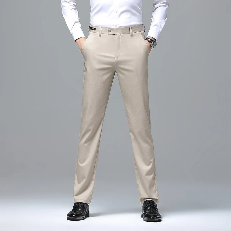 Herren Elegante Business-Chino mit Stretchkomfort und schlankem Bügelsaum Drune
