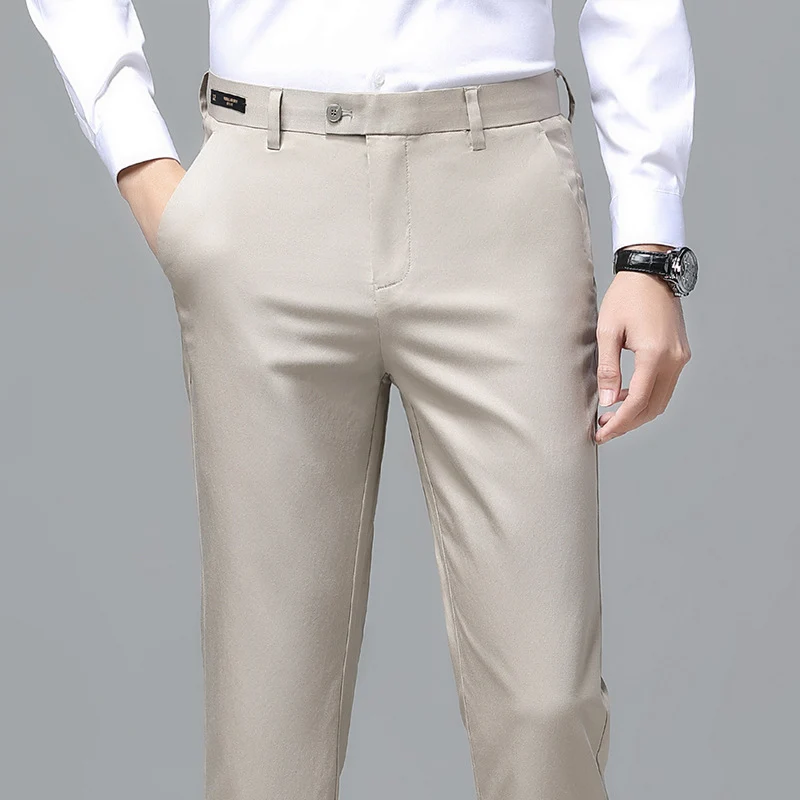 Herren Elegante Business-Chino mit Stretchkomfort und schlankem Bügelsaum Drune