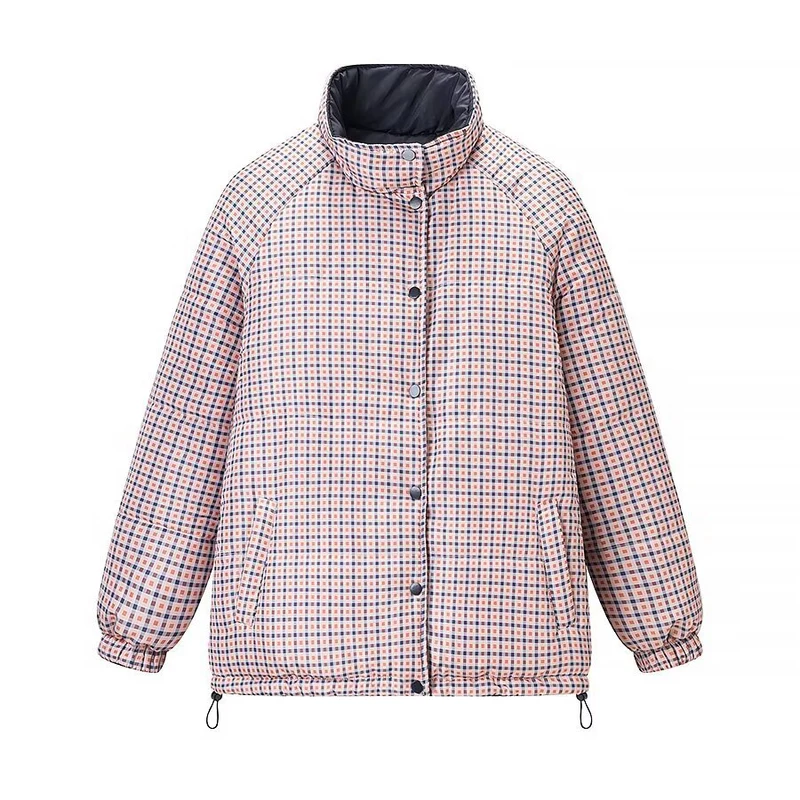 Damen Wattierte Steppjacke mit Stehkragen, Raglanärmeln und verstellbarem Saum Drune