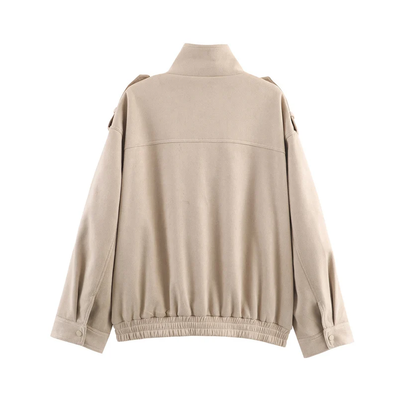 Damen Utility-Fieldjacke mit Stehkragen, Epauletten und elastischem Saum Drune