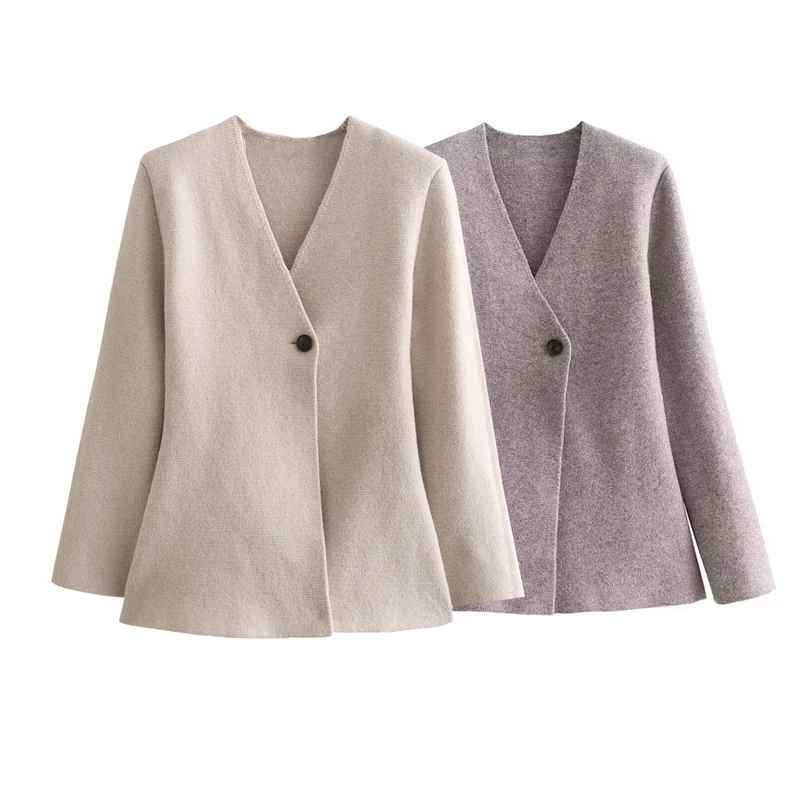 Damen Taillierter Peplum-Blazer-Mantel mit figurformender Silhouette und Ein-Knopf-Verschluss Drune