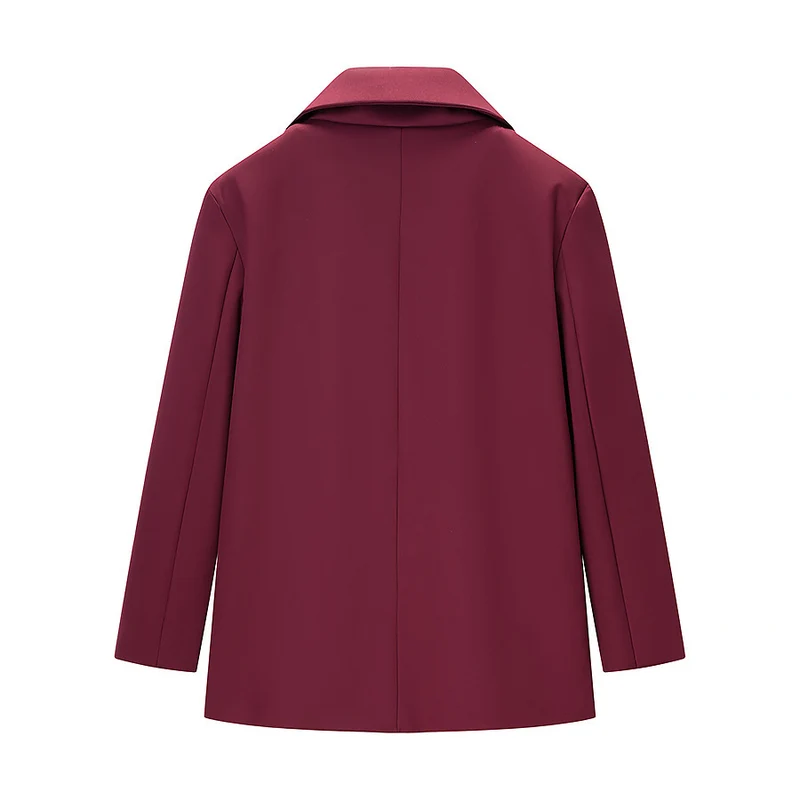 Damen Taillierter Ein-Knopf-Blazer mit softem Revers, gefütterter Innenseite und Pattentaschen Drune