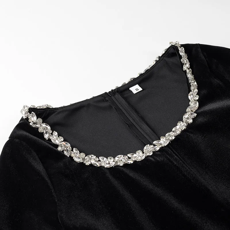 Damen Samt-Minikleid Drune