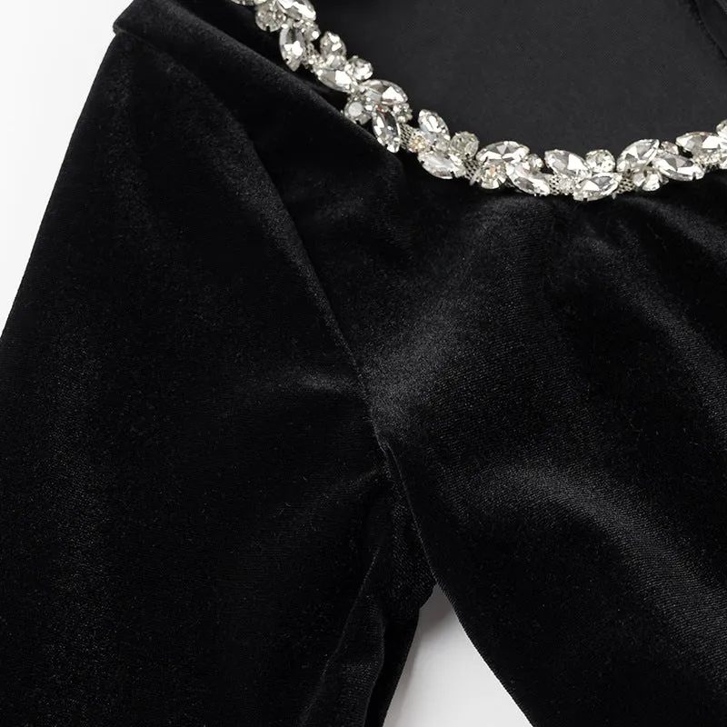 Damen Samt-Minikleid Drune