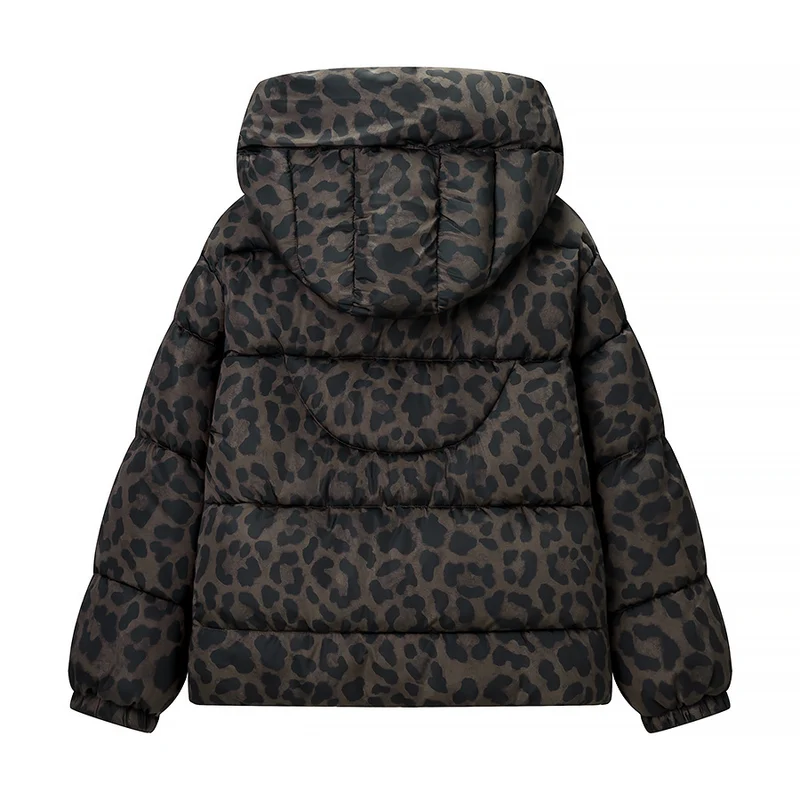 Damen Oversize Stepp-Pufferjacke mit hoher Kapuze und aufgesetzten Pattentaschen Drune
