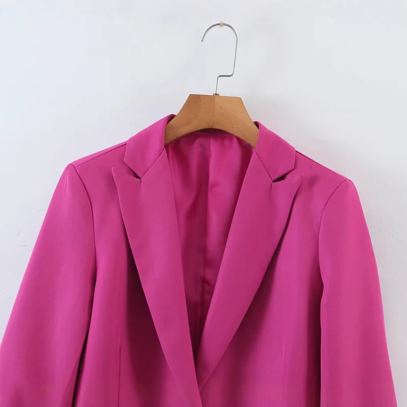 Damen Longline-Oversize-Blazer mit Schalkragen und Pattentaschen Drune