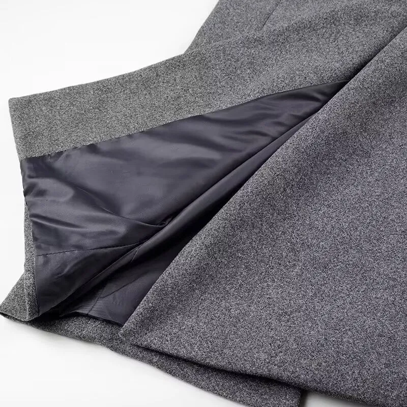 Damen Langmantel aus Wollmix mit Oversize-Silhouette, Schalkragen und aufgesetzten Taschen Drune
