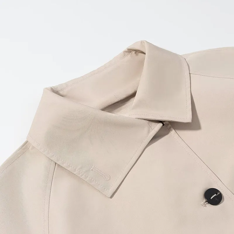 Damen Kurzjacke im Trenchstil mit kastiger Boxy‑Silhouette und Raglanärmeln Drune