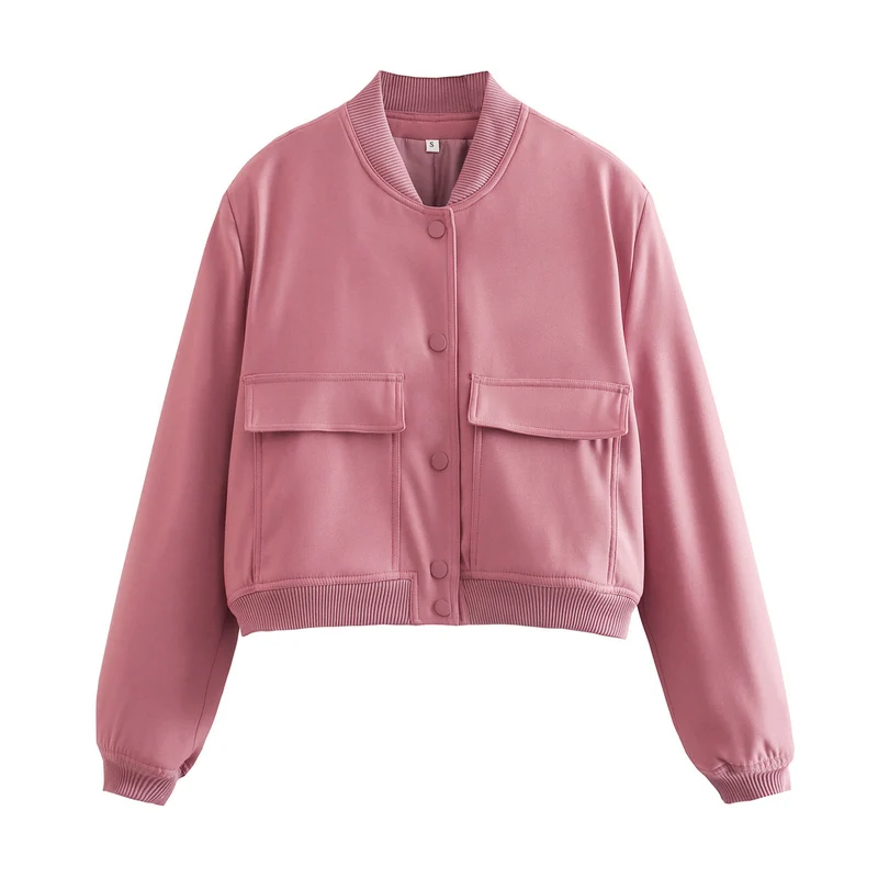 Damen Kurzjacke im Bomberstil mit Leoparden‑Fauxfell und Rippbündchen Drune