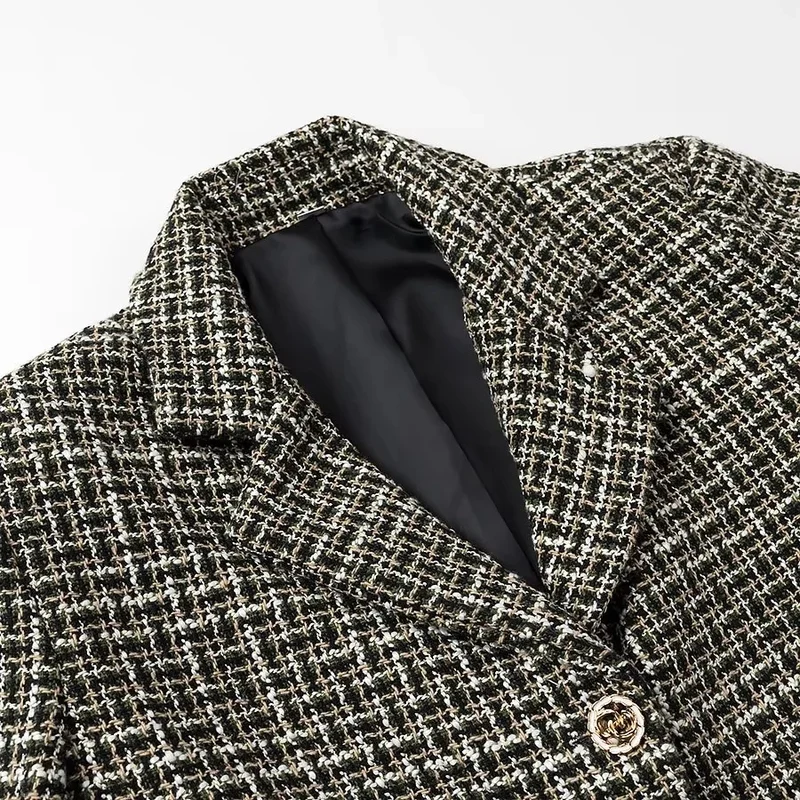 Damen Kurzblazer aus Bouclé‑Tweed mit kastiger Cropped‑Silhouette Drune