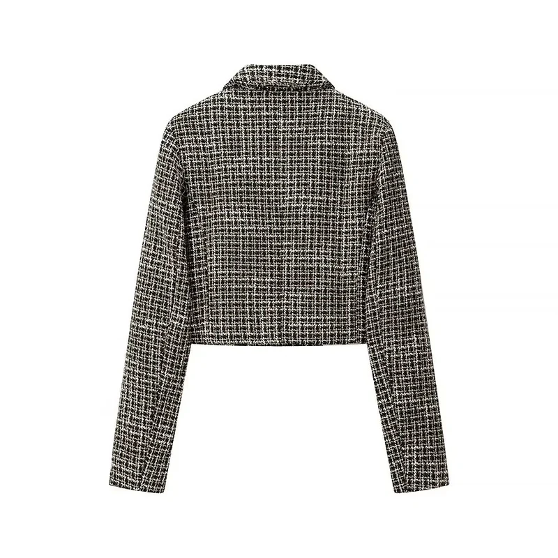 Damen Kurzblazer aus Bouclé‑Tweed mit kastiger Cropped‑Silhouette Drune