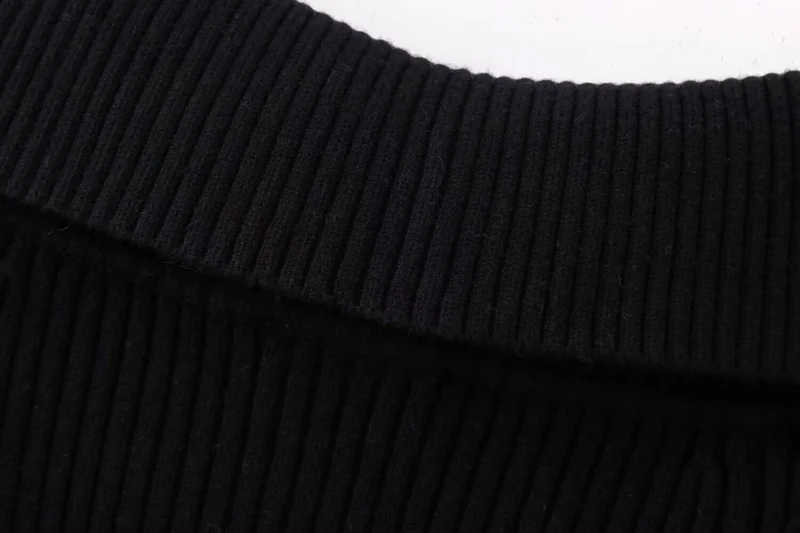 Damen Kurz geschnittene Rippenstrick-Jacke mit weitem Carmenkragen und durchgehendem Reißverschluss Drune