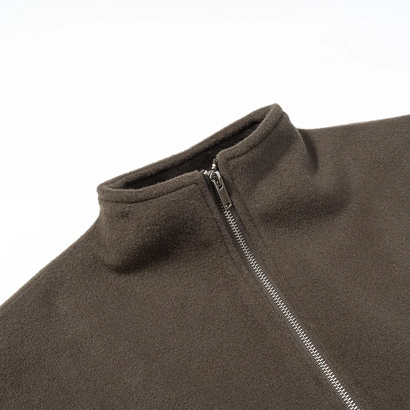 Damen kurz geschnittene Fleecejacke mit Stehkragen und durchgehendem Reißverschluss Drune