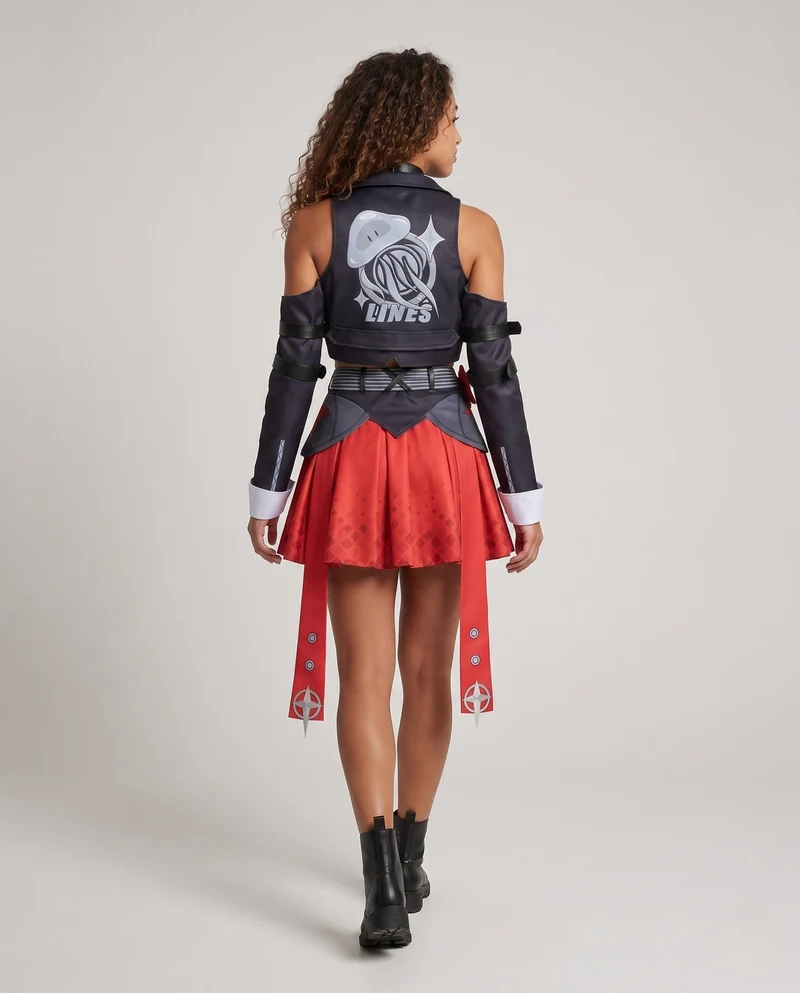 Damen Cosplay-Kleid mit detailverliebtem Design und vielseitigen Accessoires Drune