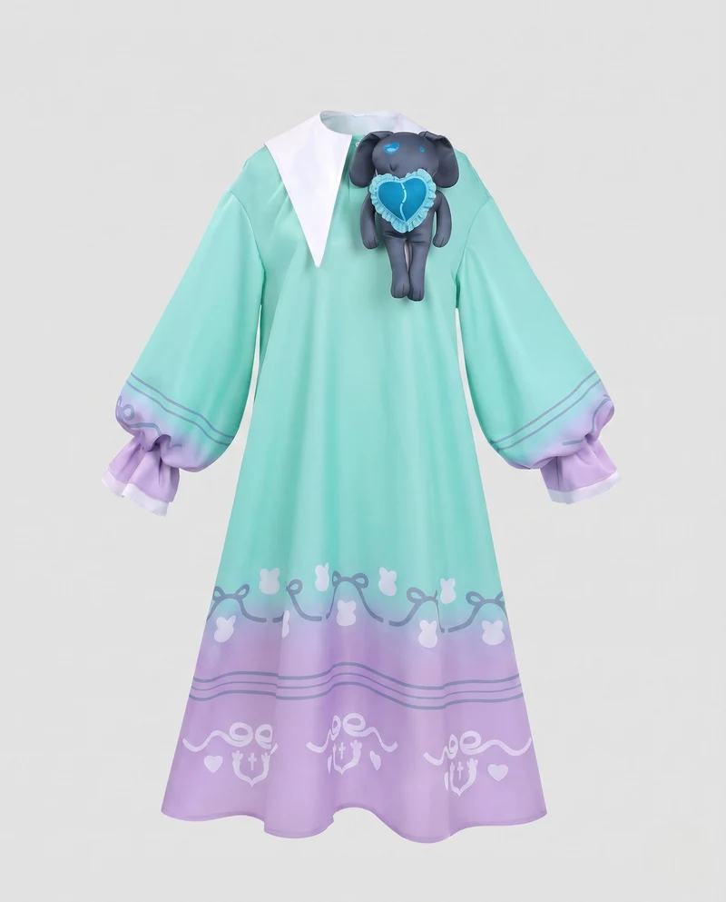 Damen Cosplay-Kleid mit einzigartigen Accessoires und verspieltem Design Drune