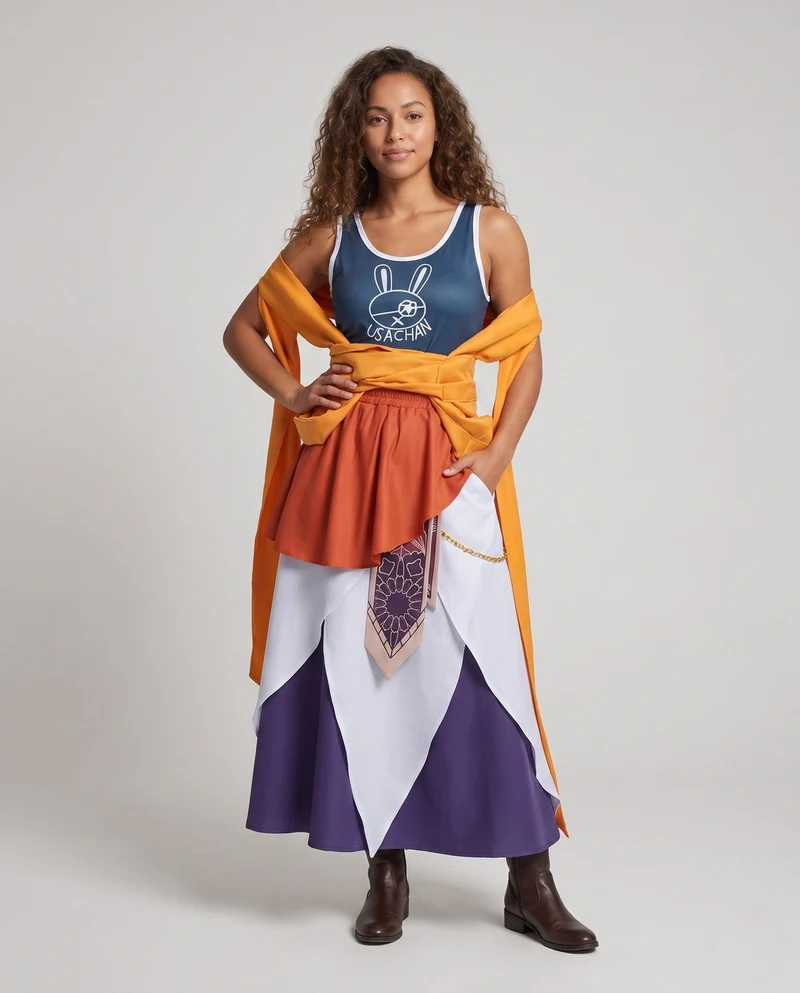 Damen Cosplay-Kleid mit elegantem Design und kunstvollen Akzenten Drune