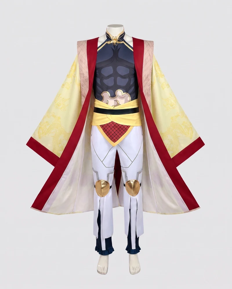 Damen Cosplay-Kleid mit eleganten Rüschendetails und vielseitigen Accessoires Drune