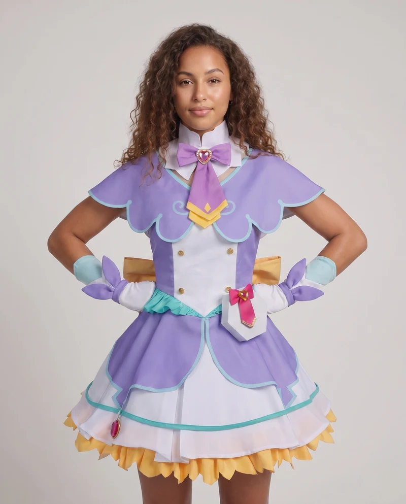 Damen Cosplay-Kleid mit kunstvollen Details und vielseitigen Accessoires Drune