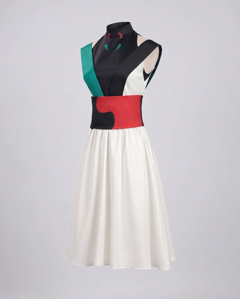 Damen Cosplay-Kleid mit kunstvollen Schnürdetails und elegantem Design Drune