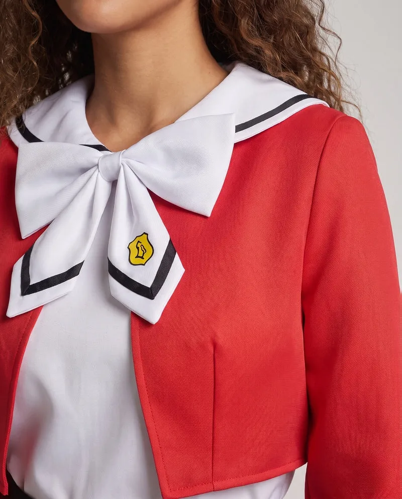 Damen Cosplay-Kleid mit schickem Kragen und üppigem Rock Drune