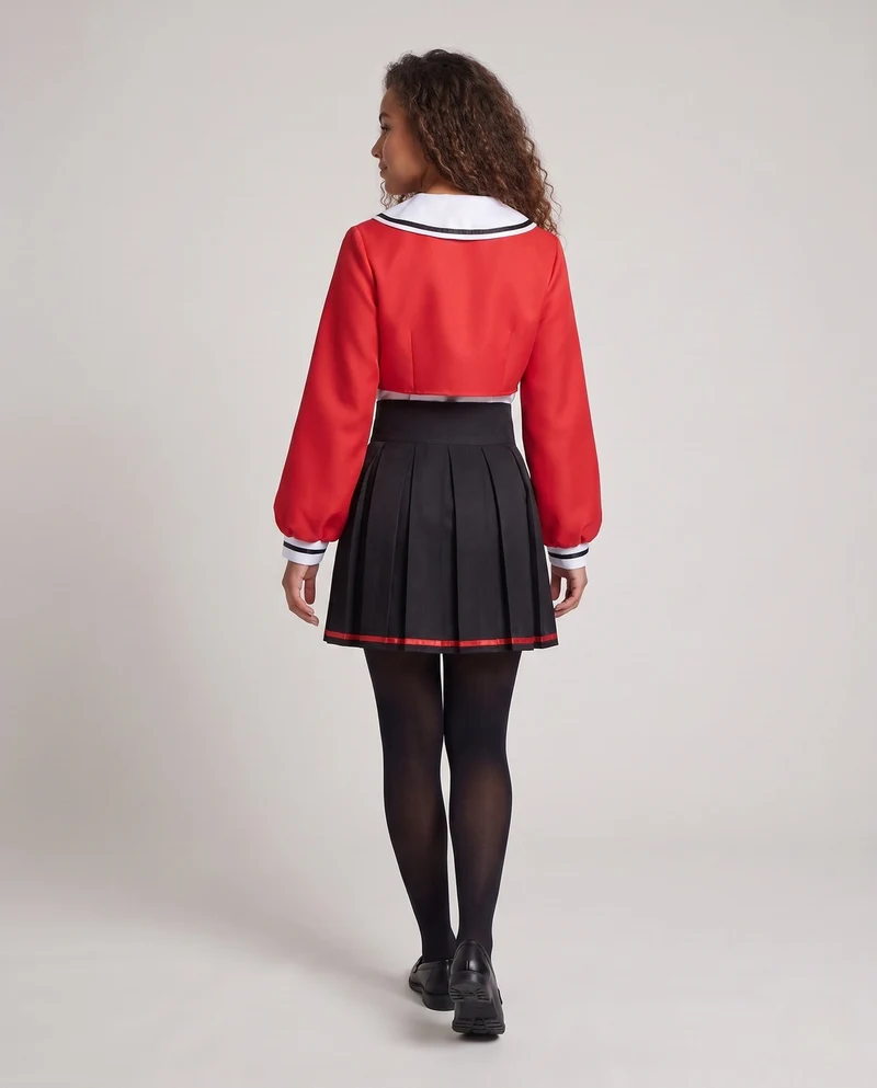 Damen Cosplay-Kleid mit schickem Kragen und üppigem Rock Drune