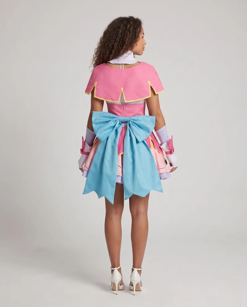 Damen Cosplay-Kostüm mit voluminösem Rock, eleganten Rüschen und hochwertigem Zubehör Drune