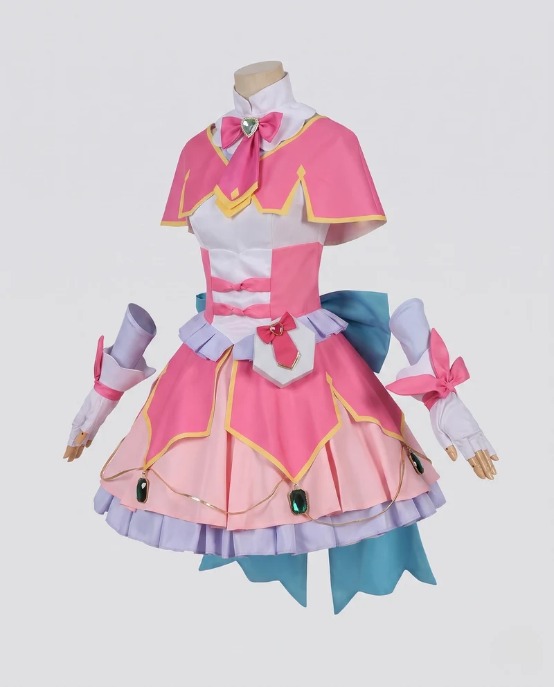 Damen Cosplay-Kostüm mit voluminösem Rock, eleganten Rüschen und hochwertigem Zubehör Drune