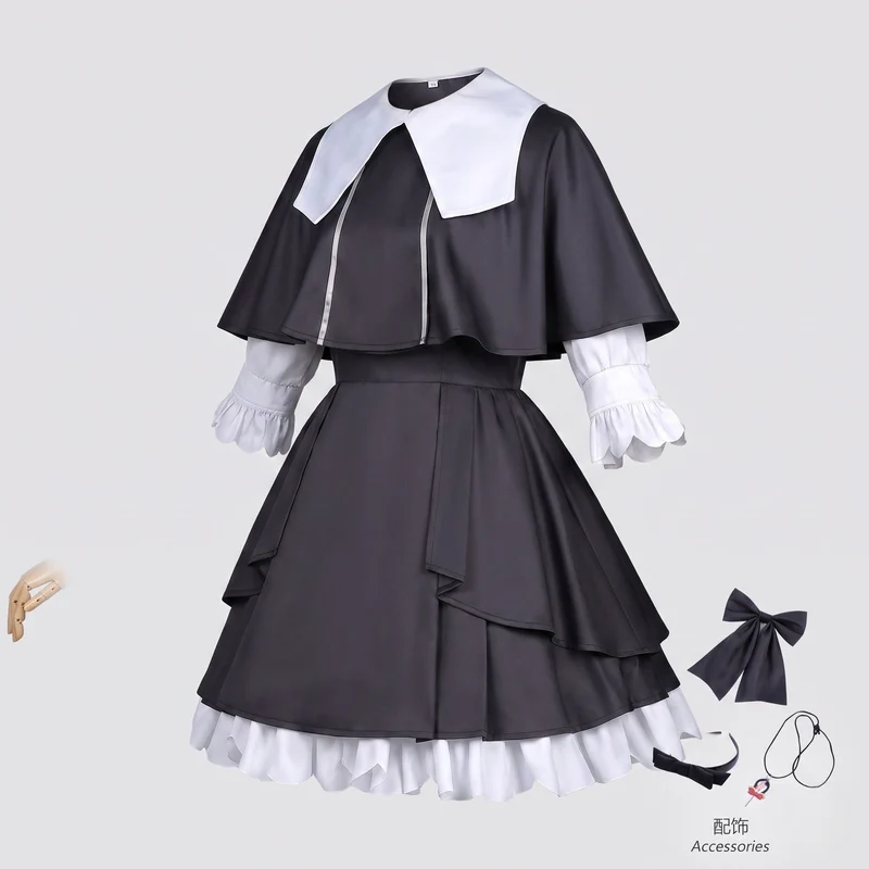 Damen Cosplay-Kostüm mit voluminösem Rock und kunstvollen Verzierungen Drune