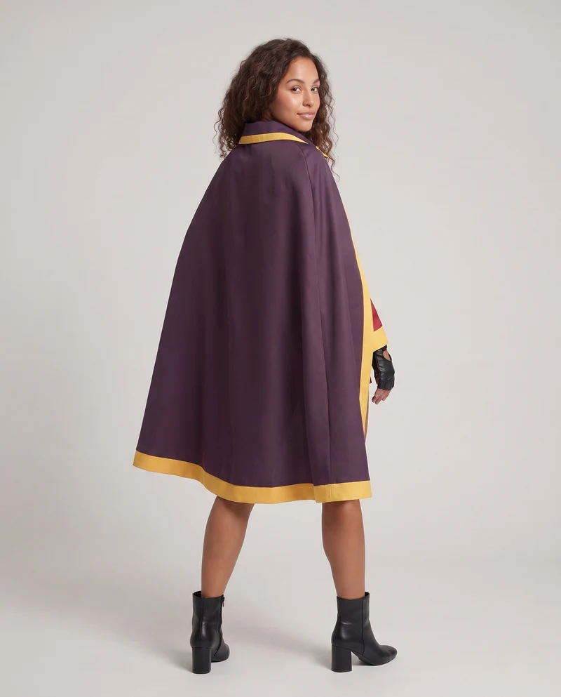 Damen Cosplay-Kostümset mit magischer Robe, Hut und Accessoires Drune