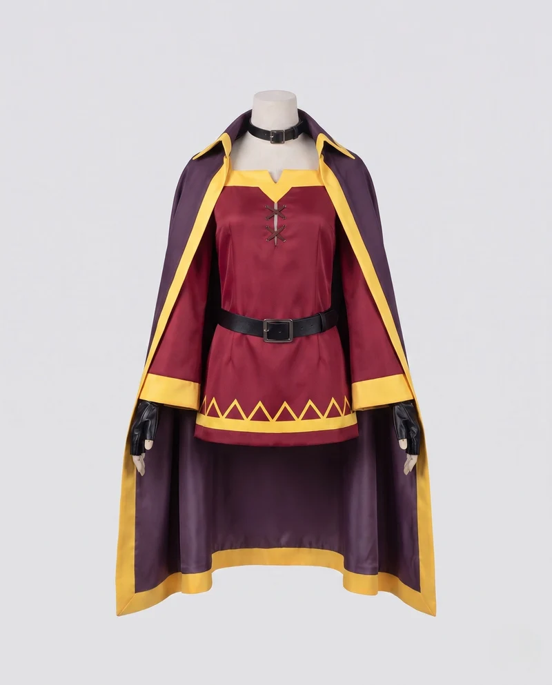 Damen Cosplay-Kostümset mit magischer Robe, Hut und Accessoires Drune