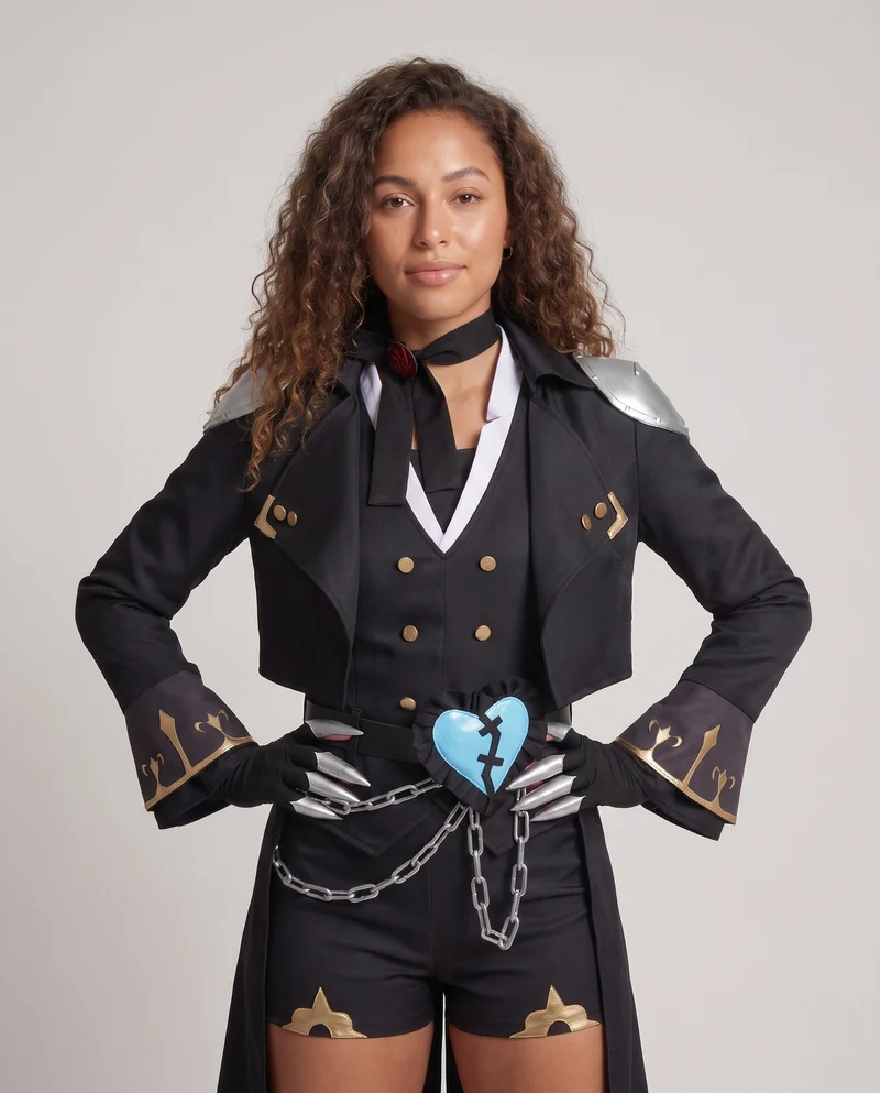 Damen Cosplay-Outfit mit detailverliebter Robe, frechem Schnitt und vielseitigen Accessoires Drune