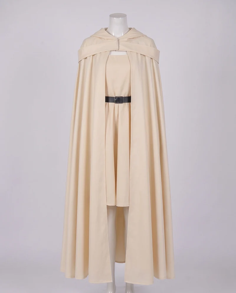 Damen Cosplay-Outfit mit kunstvollem Umhang und detailverliebt gestalteten Accessoires Drune