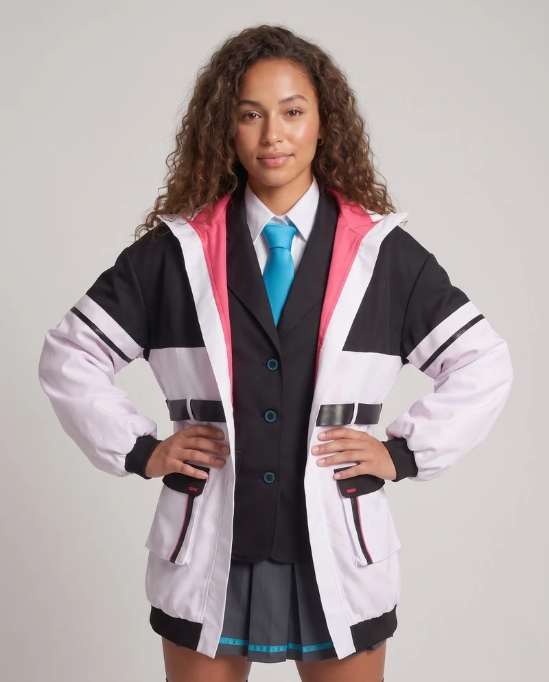 Damen Cosplay-Outfit mit modernem Anzug und stylishen Accessoires Drune