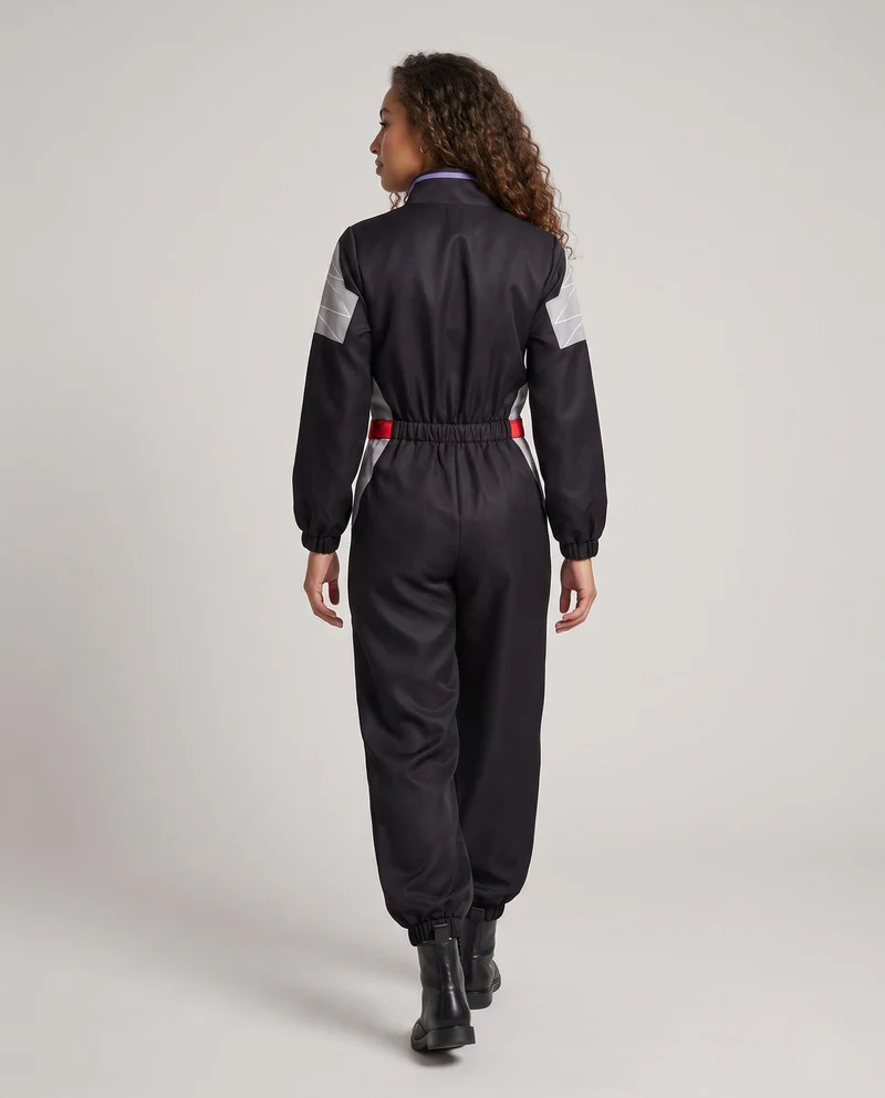Damen Cosplay-Overall mit Handschuhen und Kunstfaser-Einsätzen Drune