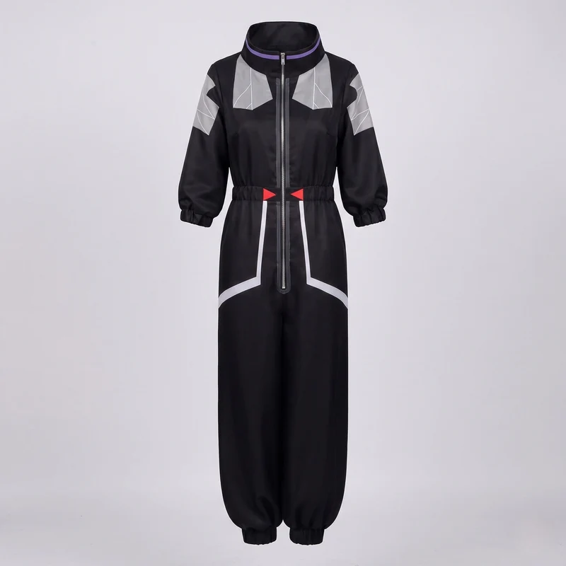 Damen Cosplay-Overall mit Handschuhen und Kunstfaser-Einsätzen Drune