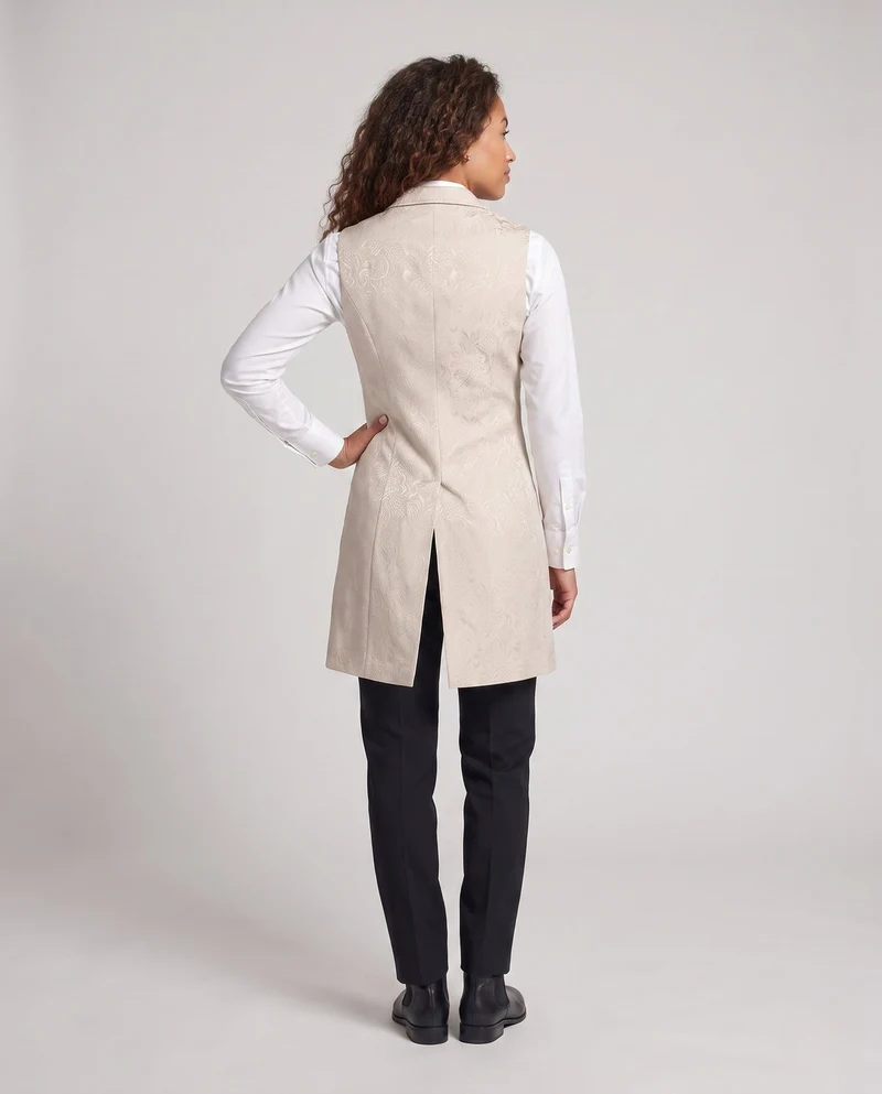 Damen elegante Frackjacke mit floralem Muster Drune