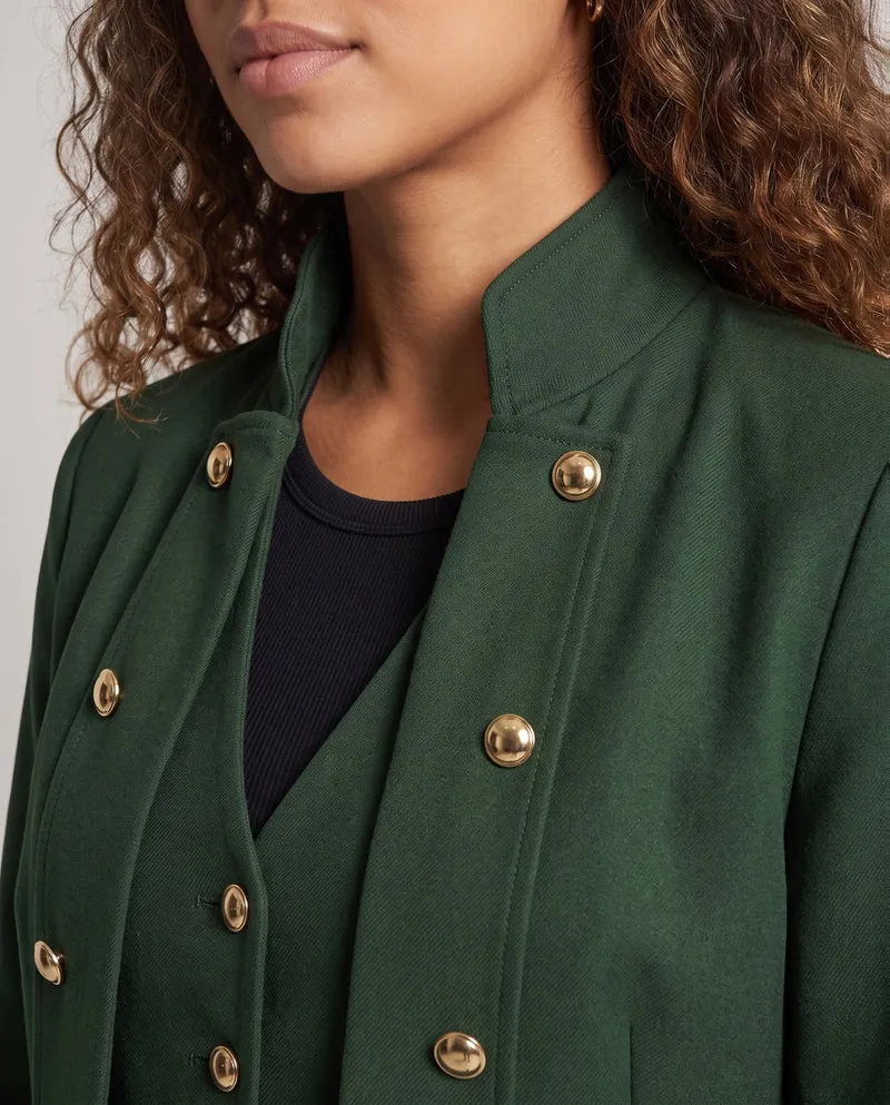 Damen elegante Frackjacke mit goldenen Knöpfen Drune