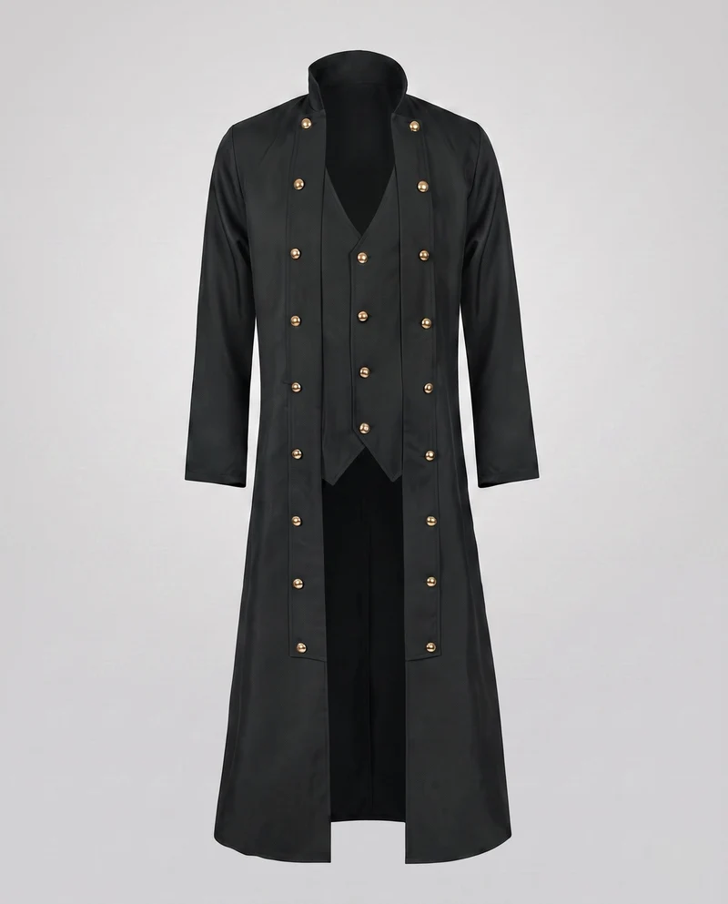 Damen elegante Frackjacke mit goldenen Knöpfen Drune