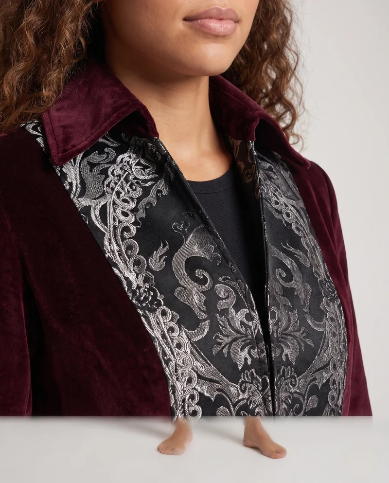 Damen elegante Kostümjacke mit barockem Design und geschlossenen Manschetten Drune