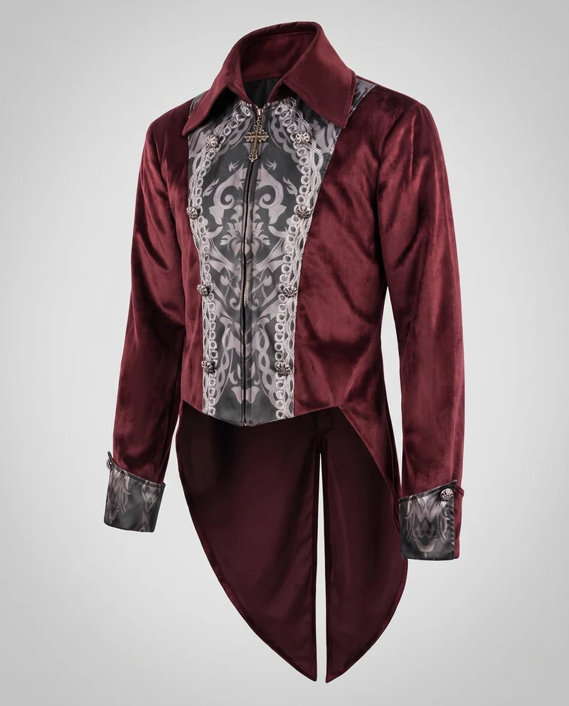 Damen elegante Kostümjacke mit barockem Design und geschlossenen Manschetten Drune